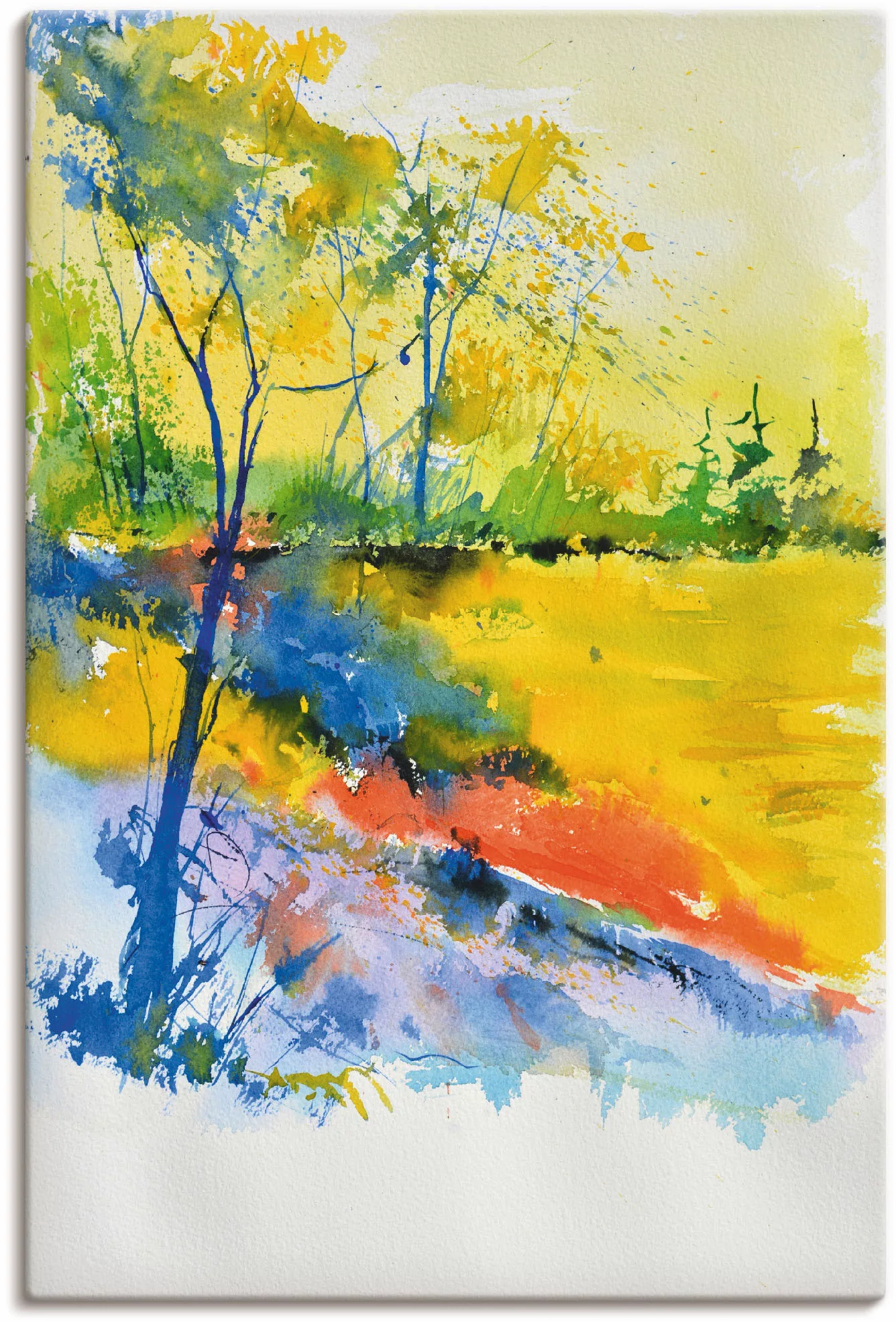 Artland Wandbild "Landschaft im Sonnenlicht", Wald, (1 St.), als Alubild, O günstig online kaufen