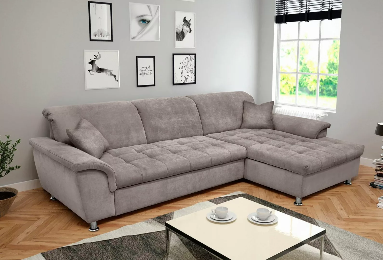 DOMO collection Ecksofa Franzi Steppung im Sitzbereich B7T/H: 278/162/80 cm günstig online kaufen