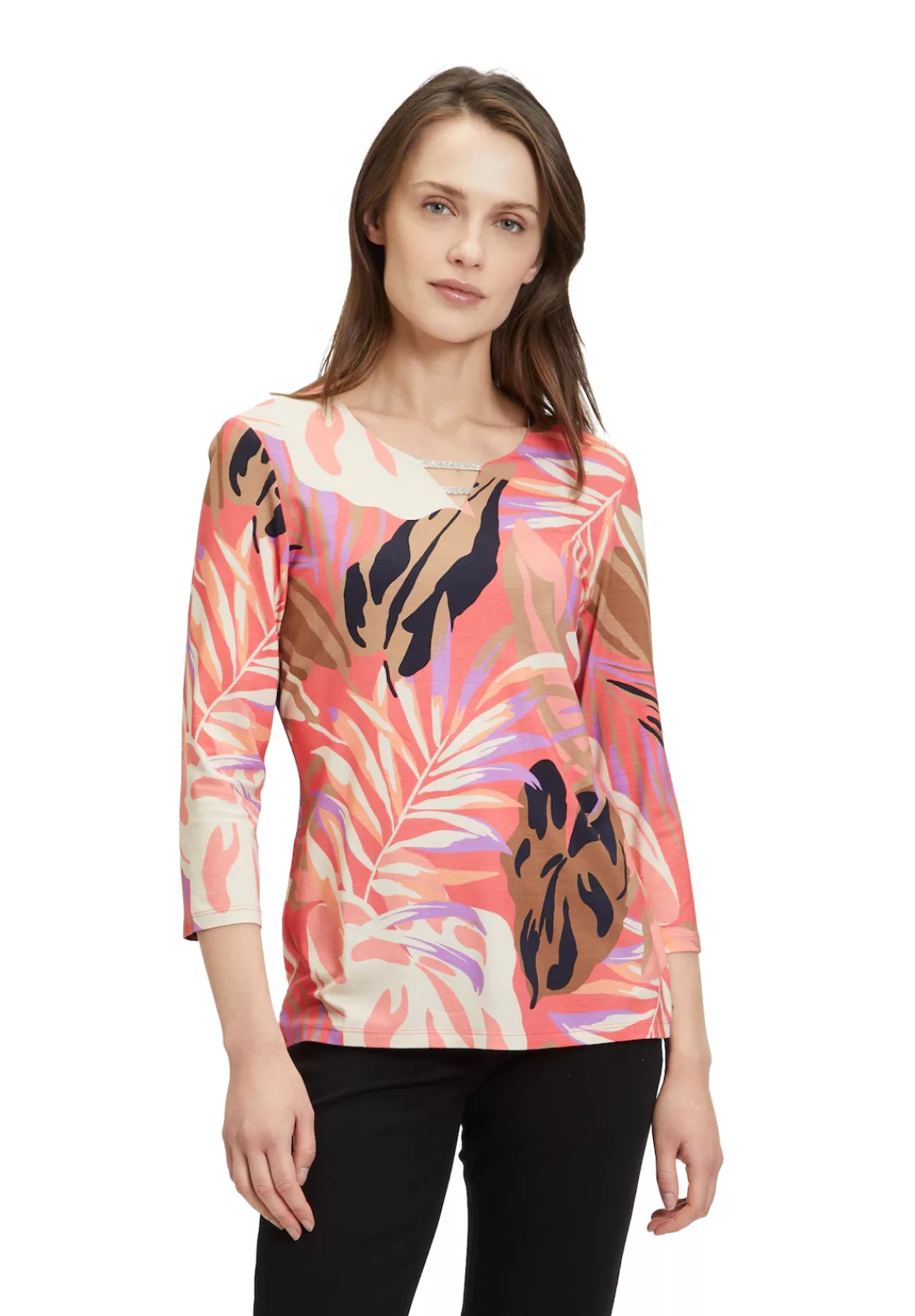 Betty Barclay 3/4-Arm-Shirt Betty Barclay Rundhals-Shirt mit Strass (1-tlg) günstig online kaufen