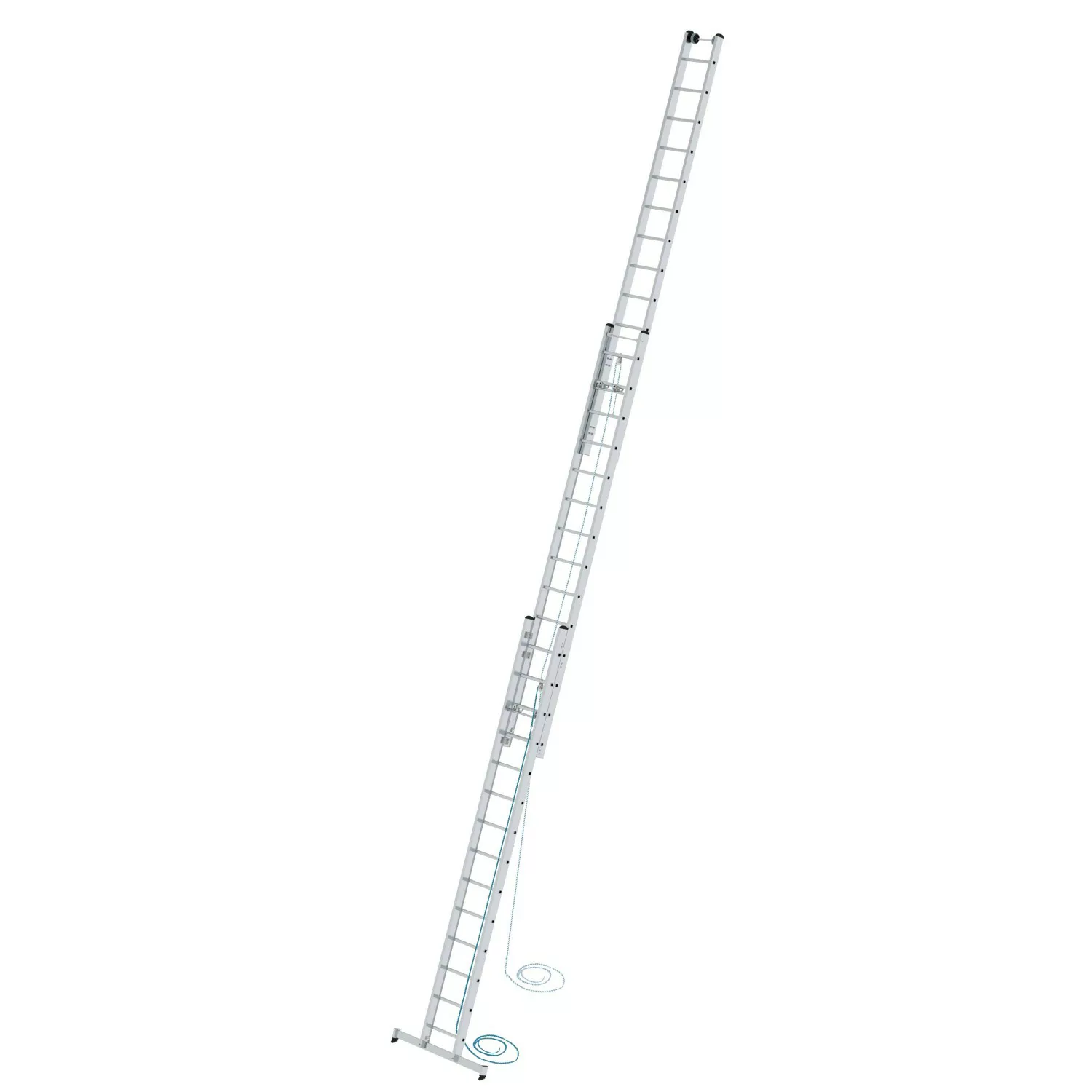 PROREGAL Sprossen-Seilzugleiter 3-Teilig mit Traverse 3 x 14 Sprossen günstig online kaufen