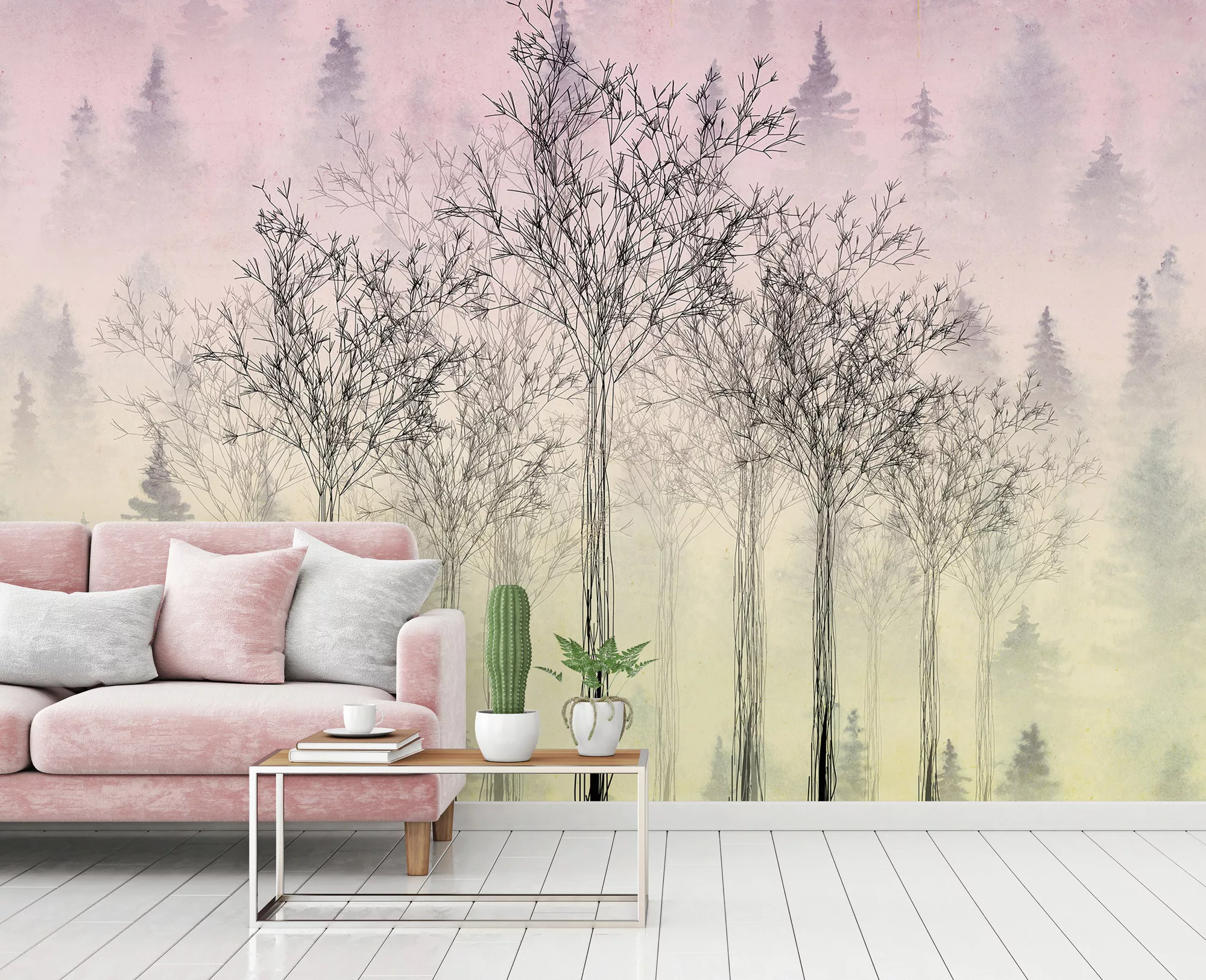 Architects Paper Fototapete »Atelier 47 Trees Artwork 2«, Wald, Vlies, Wand günstig online kaufen