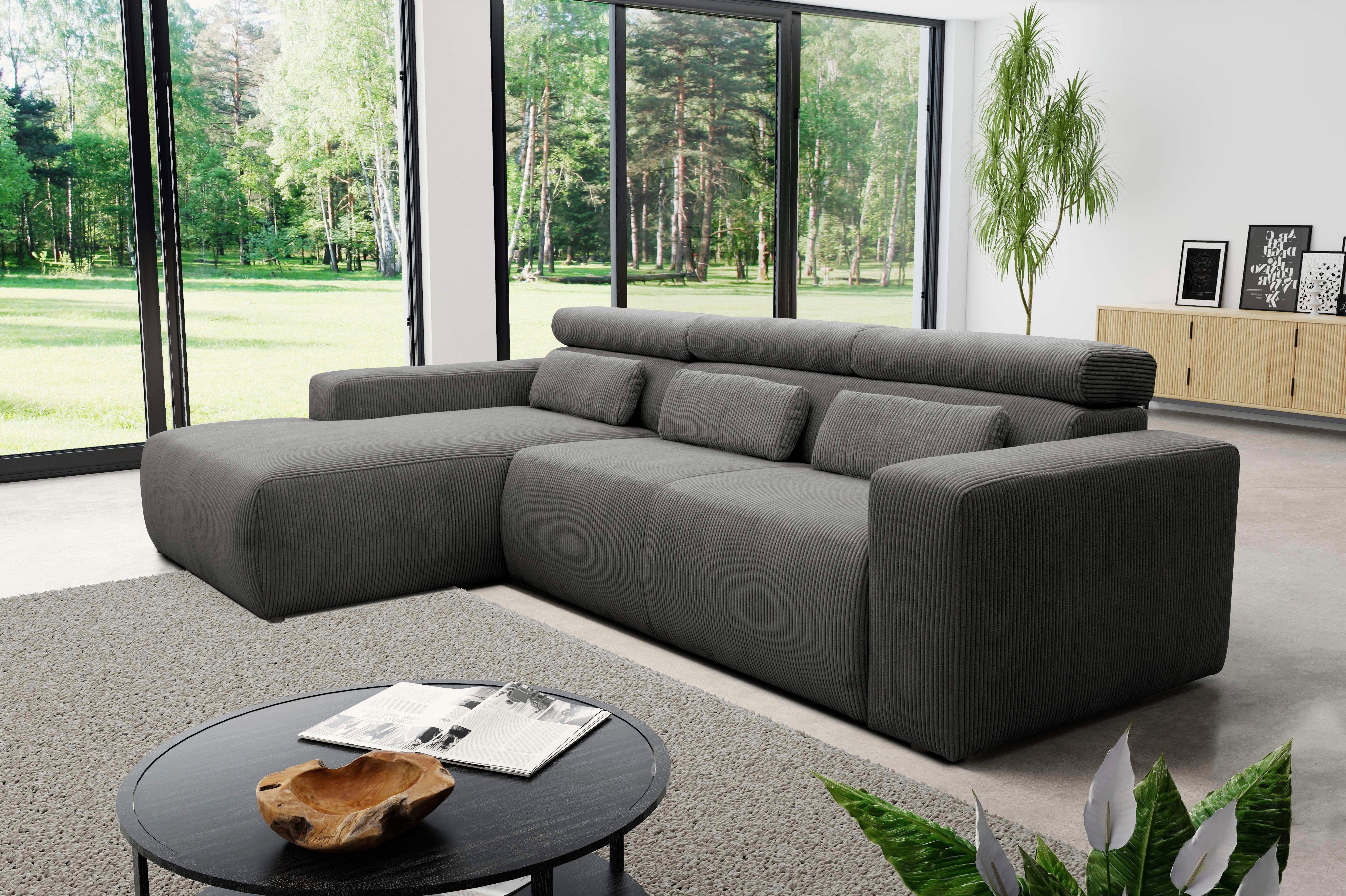 DOMO collection Ecksofa "Brandon B/T/H: 289/177/80 cm, whlw. mit Sitztiefen günstig online kaufen