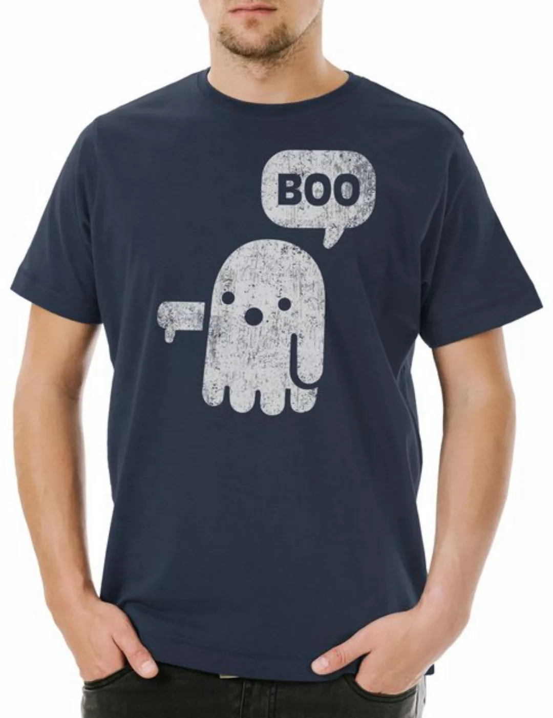 Urban Backwoods Print-Shirt Boo II Herren T-Shirt Spectre Fun Geist Ghost G günstig online kaufen