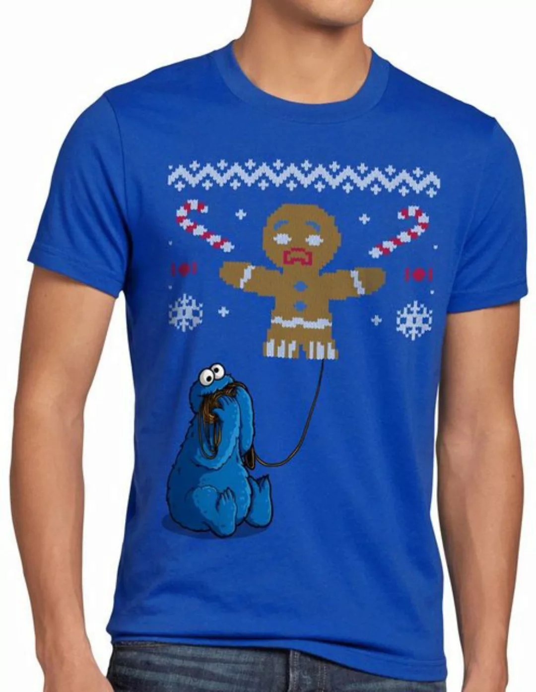 style3 T-Shirt Krümelmonster Ugly Sweater kekse cookie fun ernie bert monst günstig online kaufen