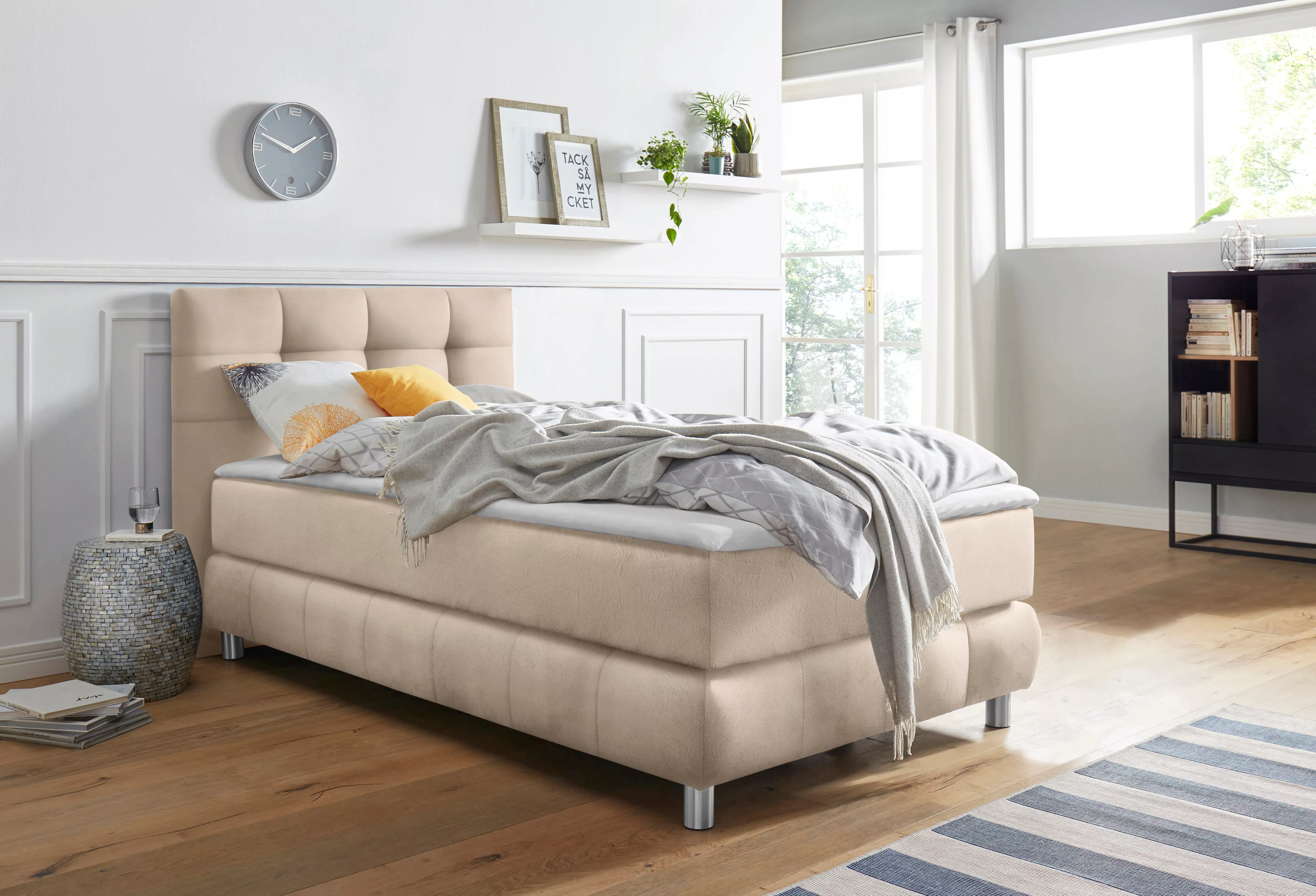 andas Boxspringbett "Salo", incl. Topper, 6 Breiten, 2 Härtegrade, TFK auch günstig online kaufen