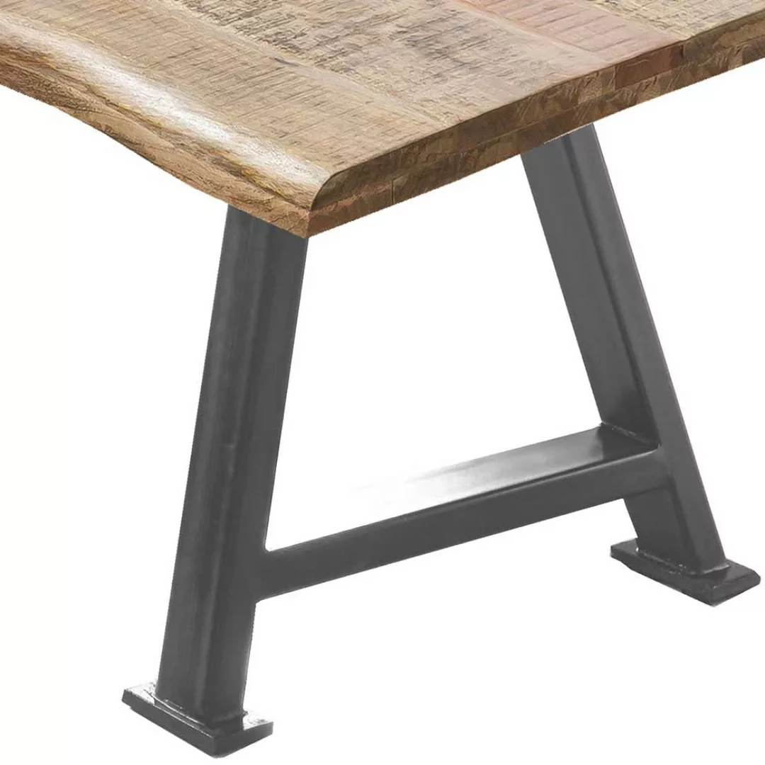 Baumesstisch aus Mangobaum Massivholz A Fußgestell günstig online kaufen
