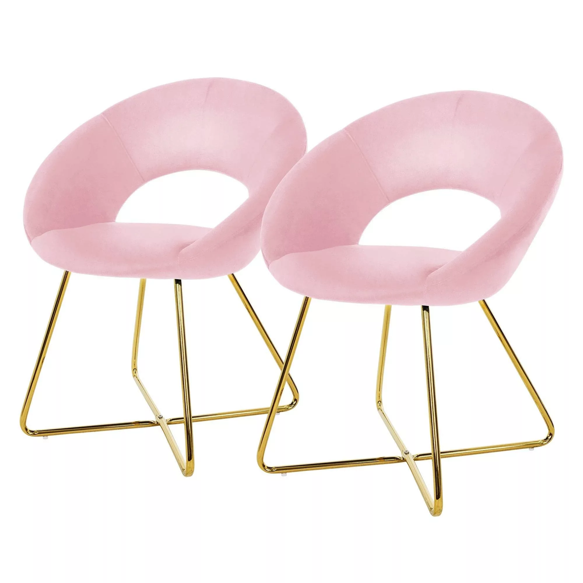 ML-Design | 2er-Set Esszimmerstühle Erna Samt günstig online kaufen