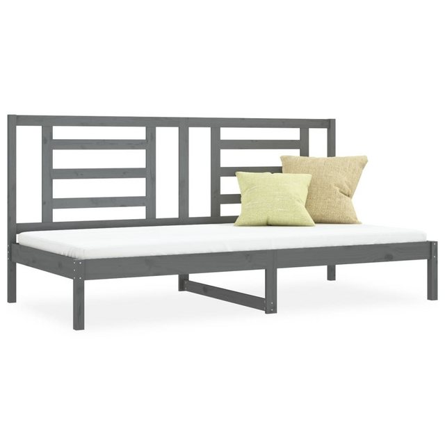 vidaXL Bett Tagesbett Grau 90x200 cm Massivholz Kiefer günstig online kaufen