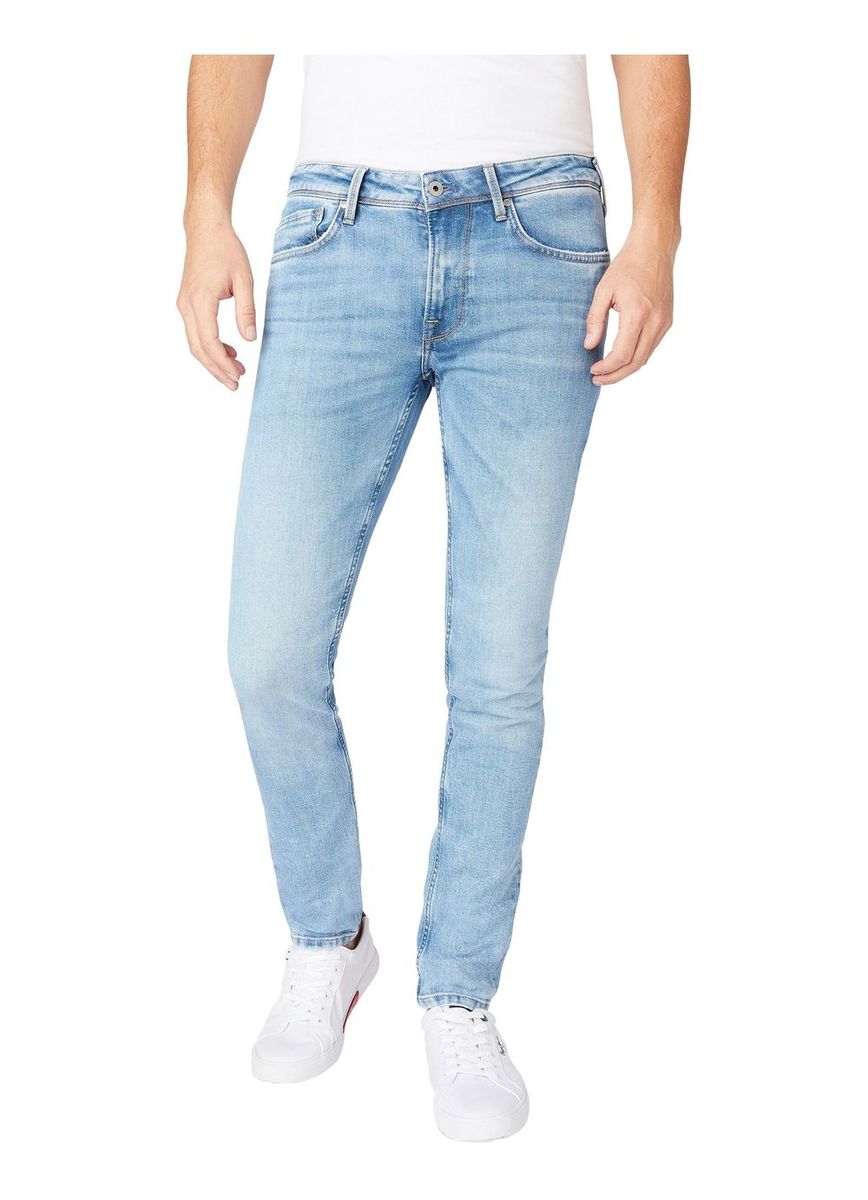 Pepe Jeans Herren Jeans Cash - Regular Fit - Blau - Streaky Stretch Medium günstig online kaufen