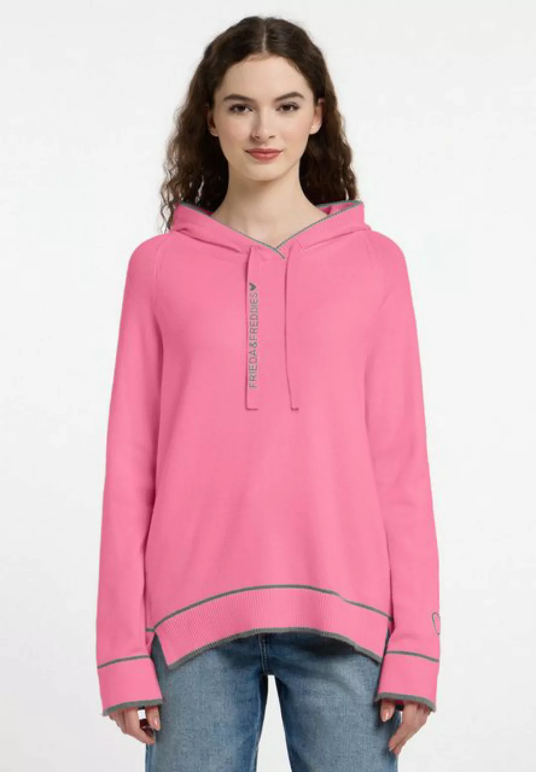 Frieda & Freddies NY Strickpullover Hoody mit dezenten Farbdetails günstig online kaufen