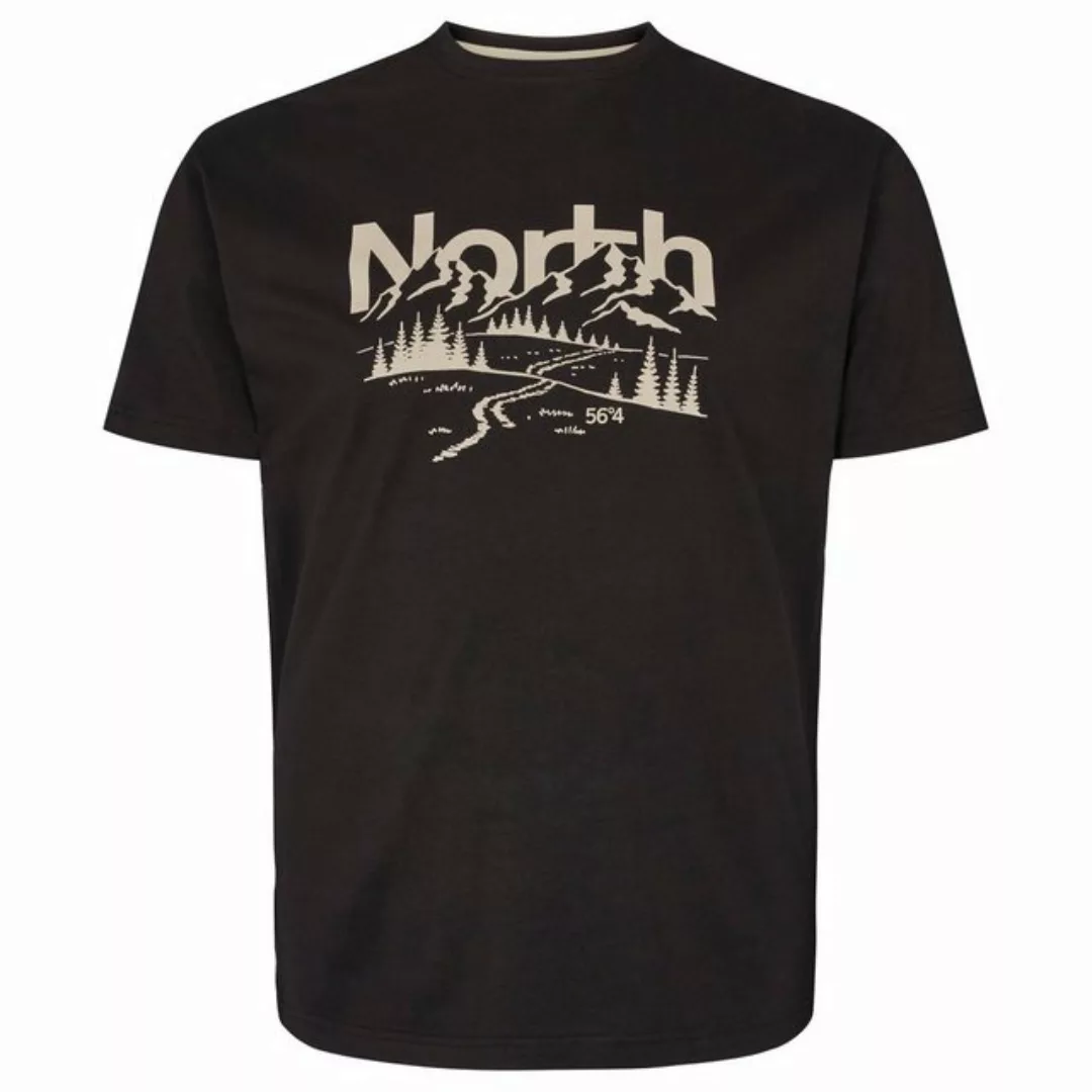 north 56 4 Print-Shirt North 56Denim T-Shirt in großen Größen, oliv günstig online kaufen