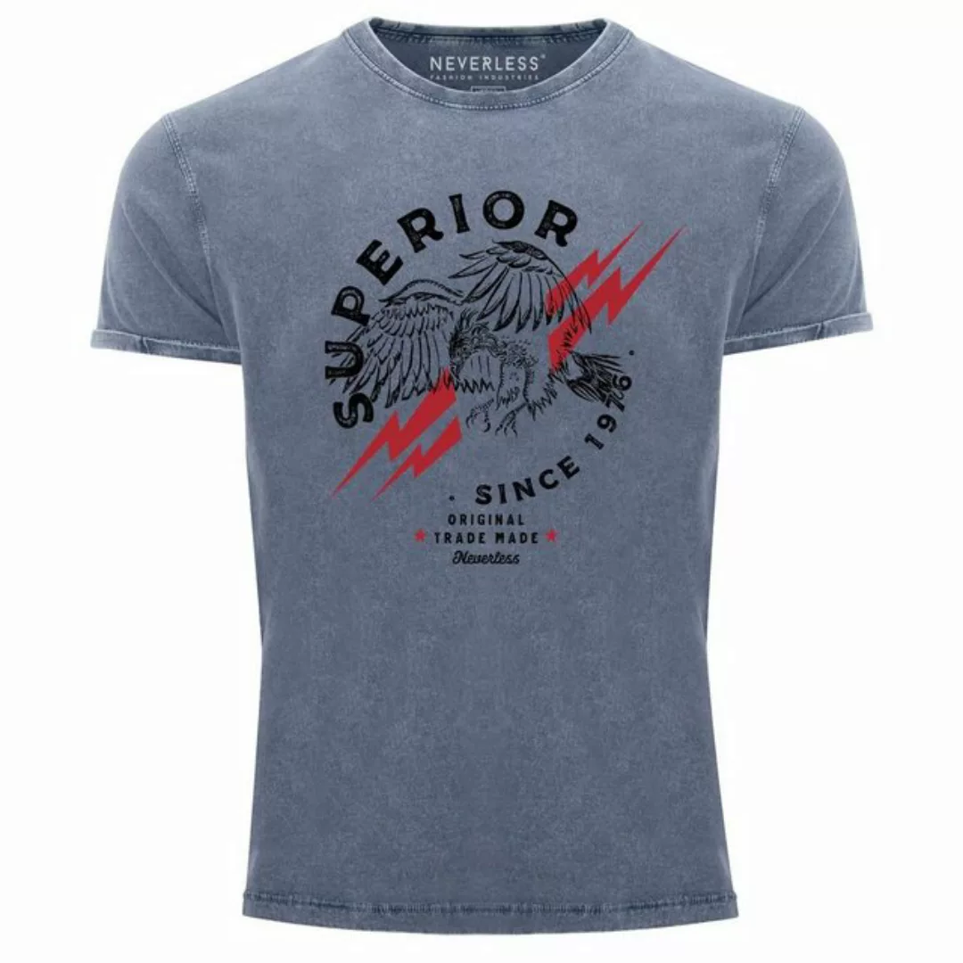 Neverless Print-Shirt Neverless® Herren T-Shirt Vintage Shirt Printshirt Su günstig online kaufen