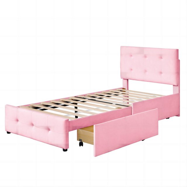 IDEASY Polsterbett Einzelbett, Kinderbett, Jugendbett, 90*200 cm, (höhenver günstig online kaufen