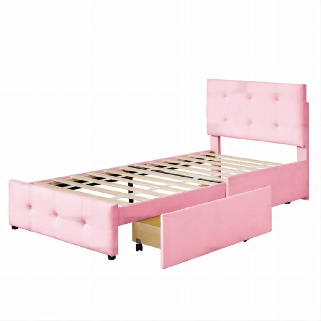 IDEASY Polsterbett Einzelbett, Kinderbett, Jugendbett, 90*200 cm, (höhenver günstig online kaufen