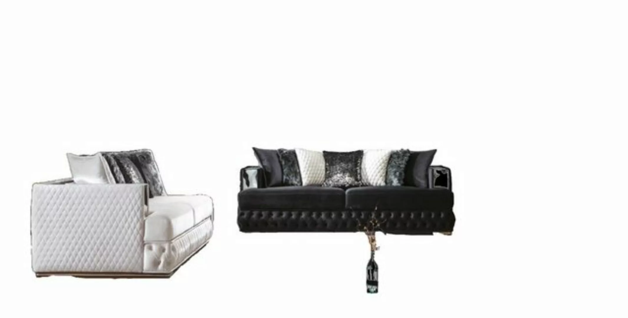 JVmoebel Sofa Chesterfield Luxus Sofagarnitur Couch Möbel 3+3+1 Wohnlandsch günstig online kaufen