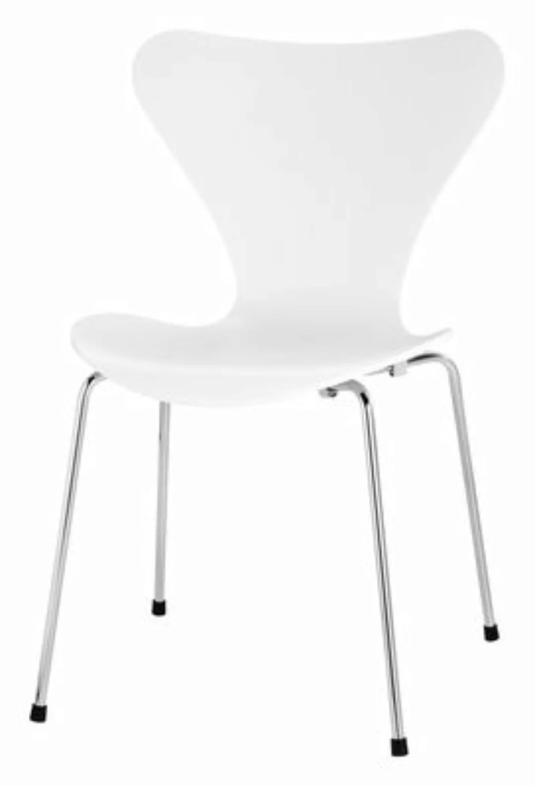Stapelbarer Stuhl Série 7 holz weiß Esche - Fritz Hansen - Weiß günstig online kaufen