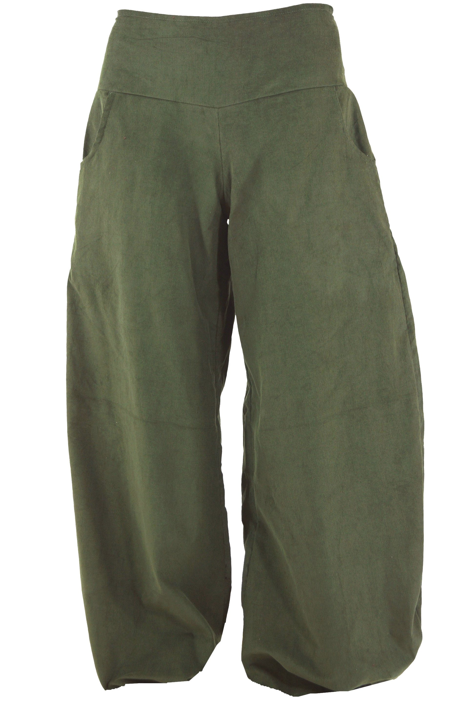 Guru-Shop Relaxhose Weite Cord Pluderhose, Feincord günstig online kaufen