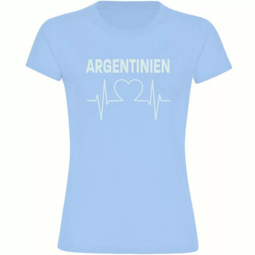 multifanshop T-Shirt Damen Argentinien - Herzschlag - Frauen günstig online kaufen
