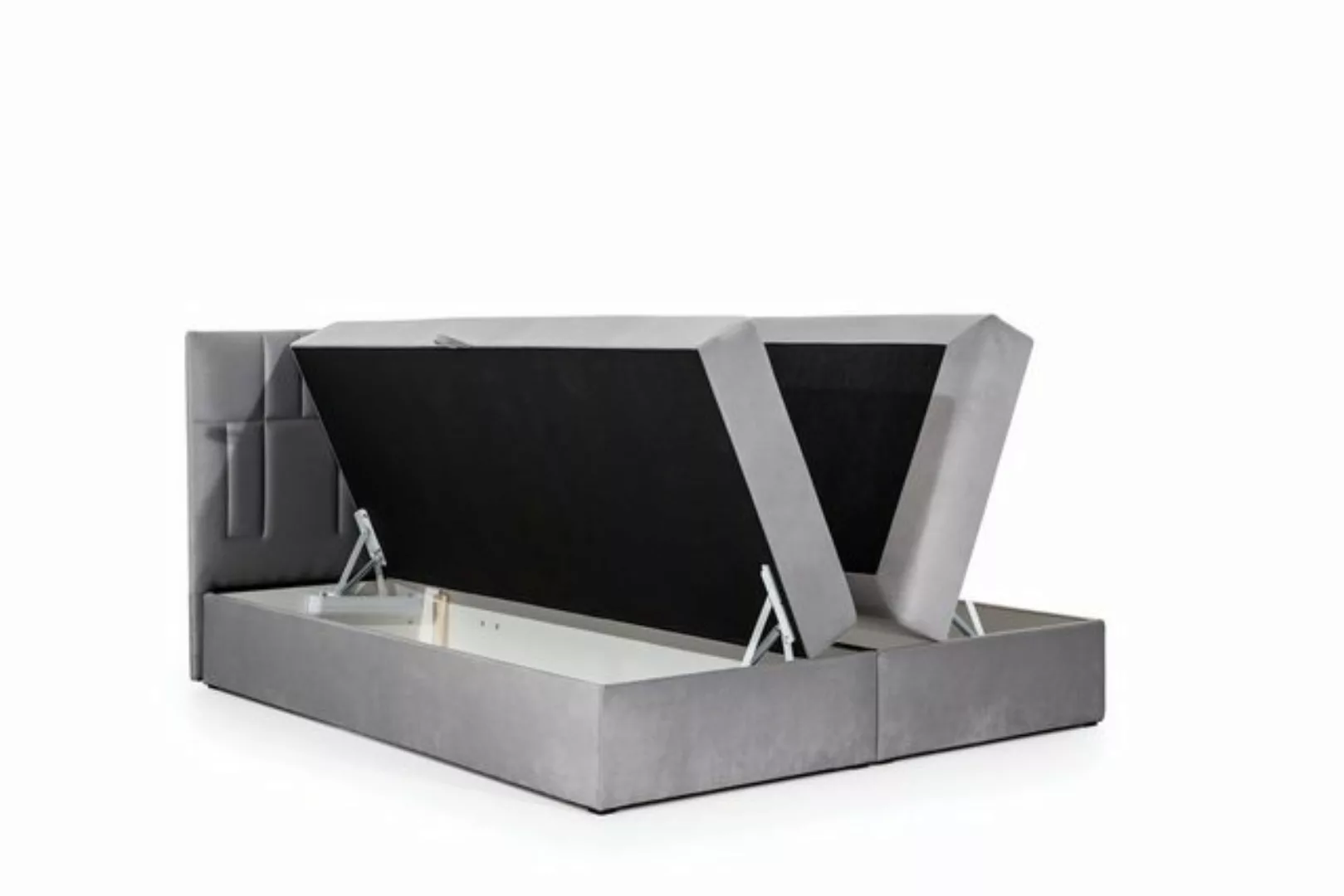 Fun Möbel Boxspringbett Boxspringbett Schlafzimmerbett CORTEZ in Stoff Wein günstig online kaufen