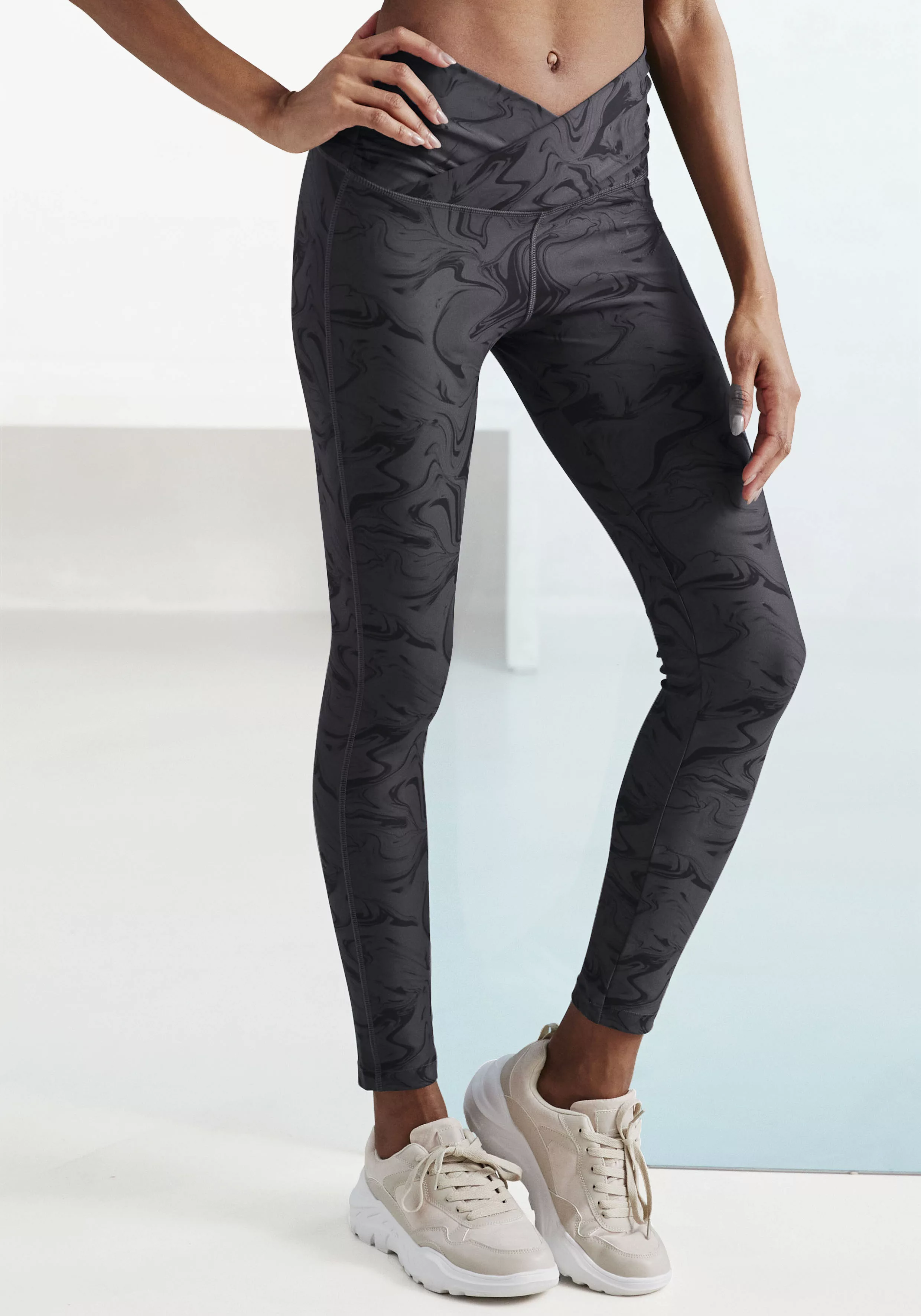 LASCANA ACTIVE Funktionsleggings "-Sportleggings", im Allover-Druck günstig online kaufen