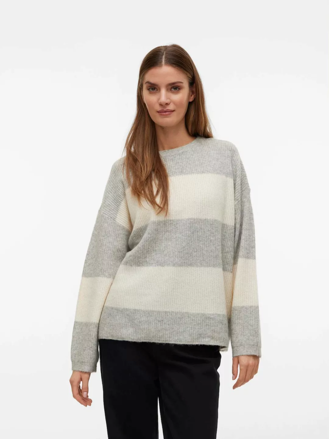 Vero Moda Rundhalspullover VMNATAHLIE LS O-NECK PULLOVER GA NOOS günstig online kaufen