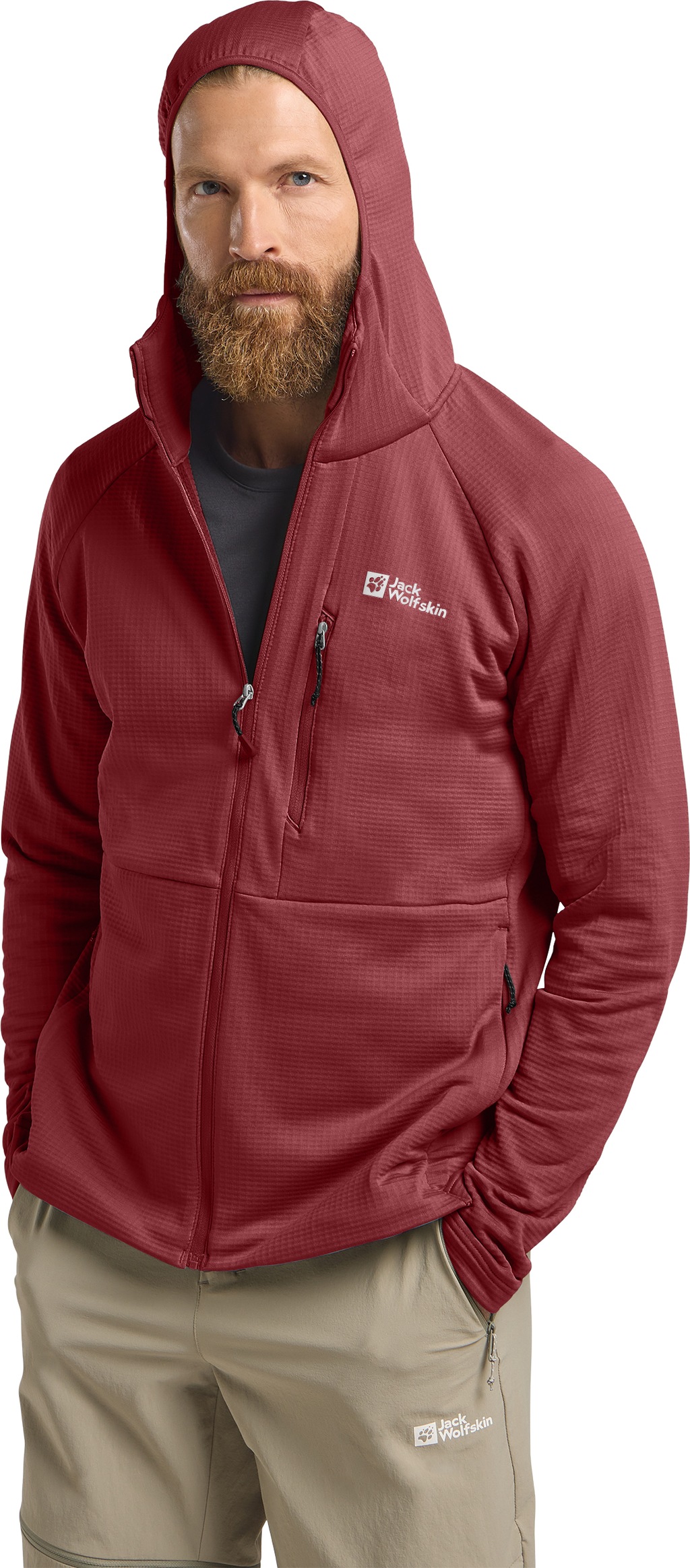 Jack Wolfskin Fleecejacke "KOLBENBERG HOODED FZ M" günstig online kaufen