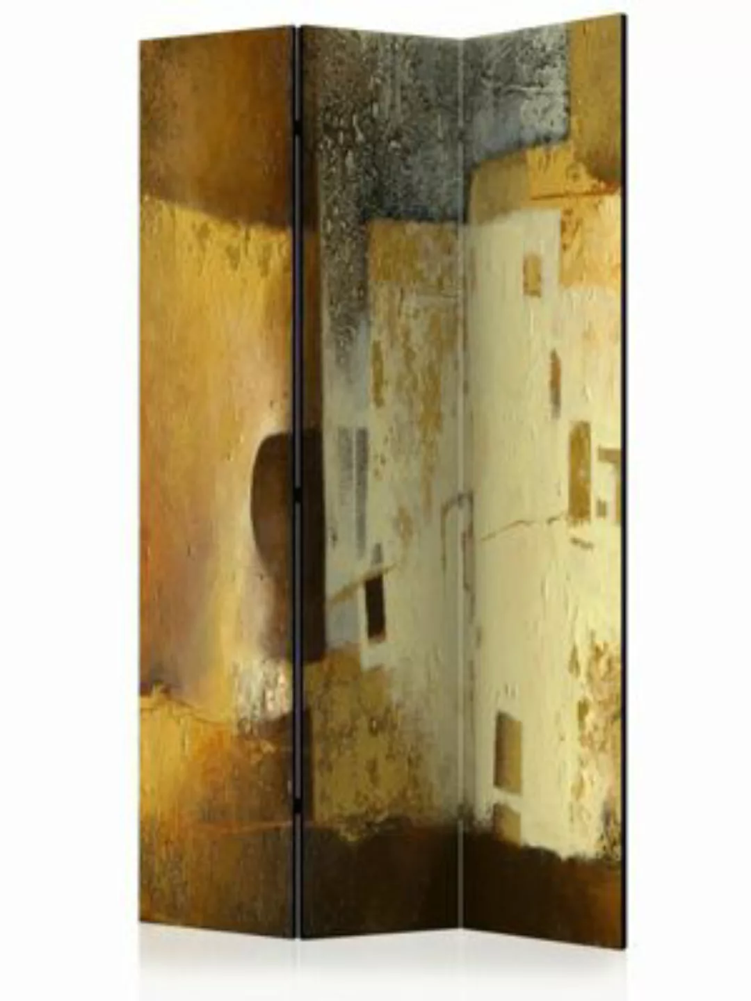 artgeist Paravent Golden Oddity [Room Dividers] braun-kombi Gr. 135 x 172 günstig online kaufen