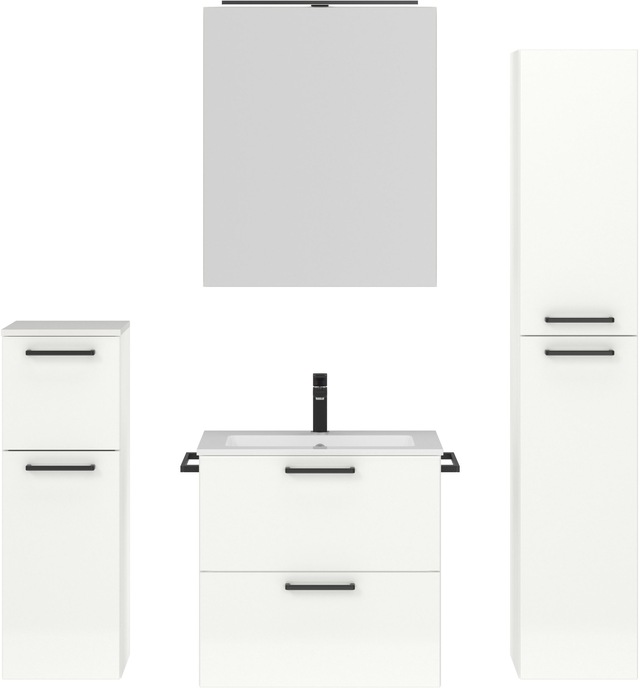 nobilia® Badmöbel-Set Tolvina, (4-St., vormontiert, mit günstig online kaufen