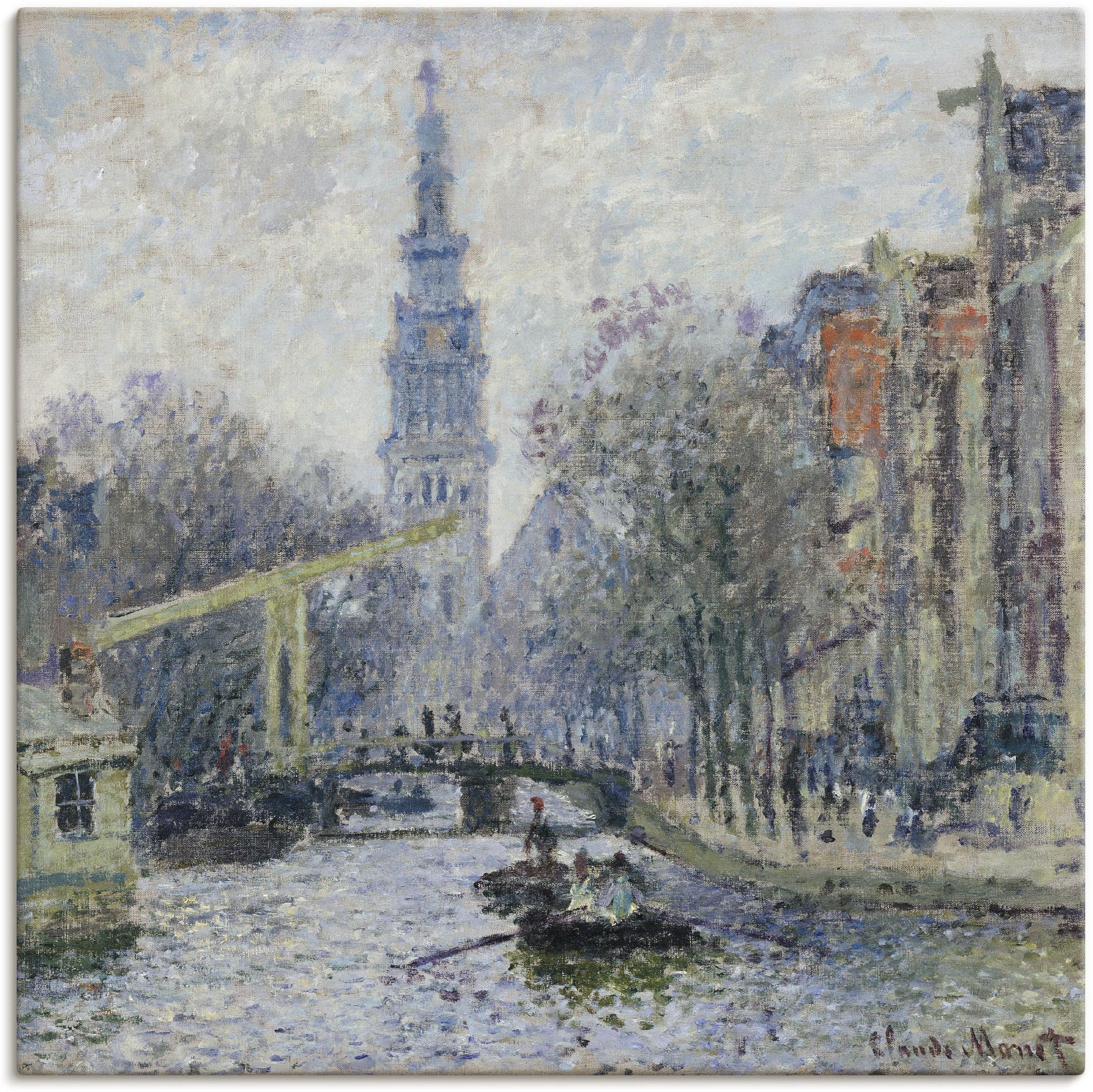 Artland Wandbild "Ansicht von Amsterdam mit Kanal. 1874", Niederlande, (1 S günstig online kaufen