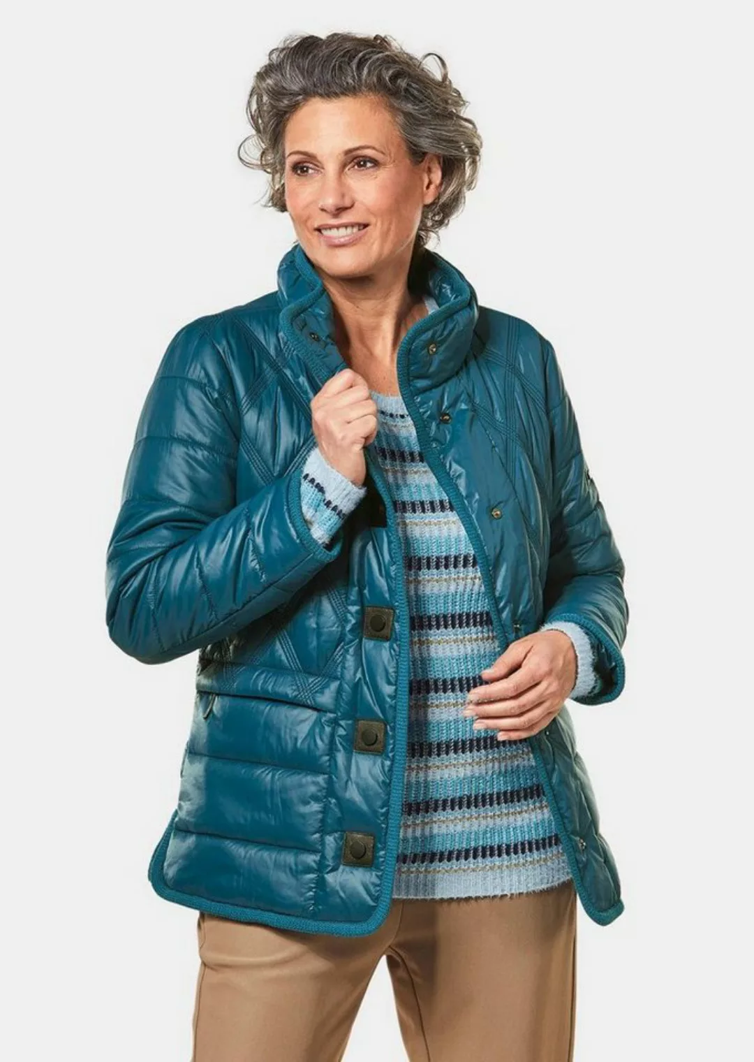 GOLDNER Allwetterjacke Steppjacke mit dekorativen Druckknöpfen günstig online kaufen