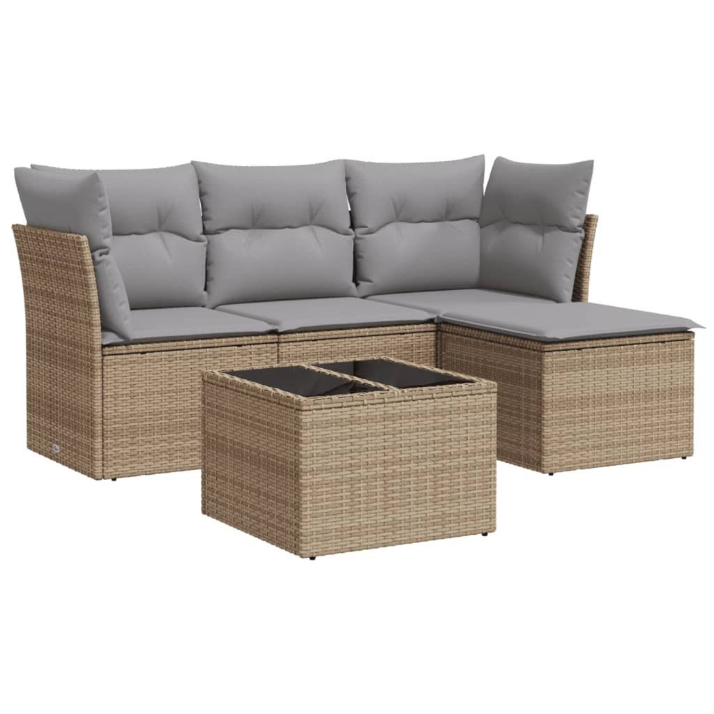 vidaXL Gartenlounge-Set 5-tlg. Garten-Sofagarnitur mit Kissen günstig online kaufen