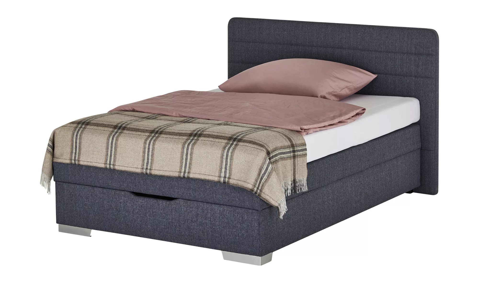 Boxspringbett mit Bettkasten Hackney ¦ blau ¦ Maße (cm): B: 161 H: 109 Bett günstig online kaufen