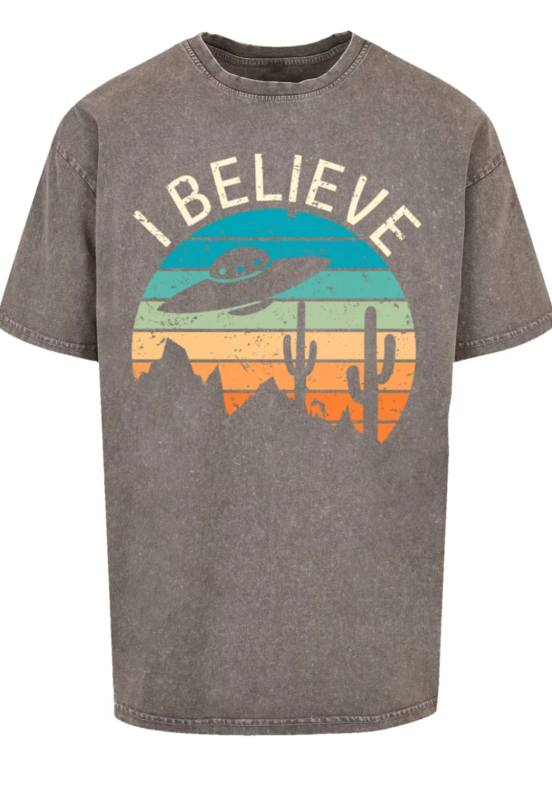 F4NT4STIC T-Shirt "I Believe UFO Alien Sonnenuntergang", Premium Qualität günstig online kaufen