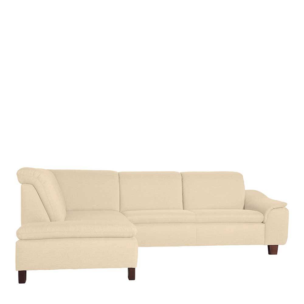 Ecksofa in Beige Nussbaumfarben günstig online kaufen