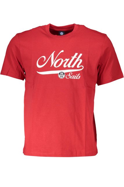 North Sails T-Shirt Herren T-Shirt Rot mit Print - Kurzarm & Rundhals günstig online kaufen