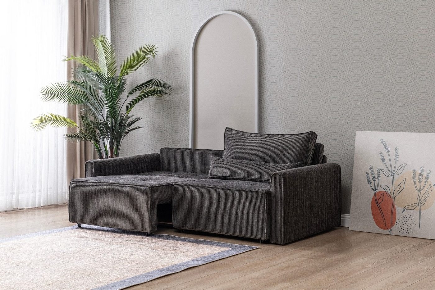 gowoll 3-Sitzer Sofa Bed mit Schlaffunktion und Stauraum Schlafsessel Gäste günstig online kaufen