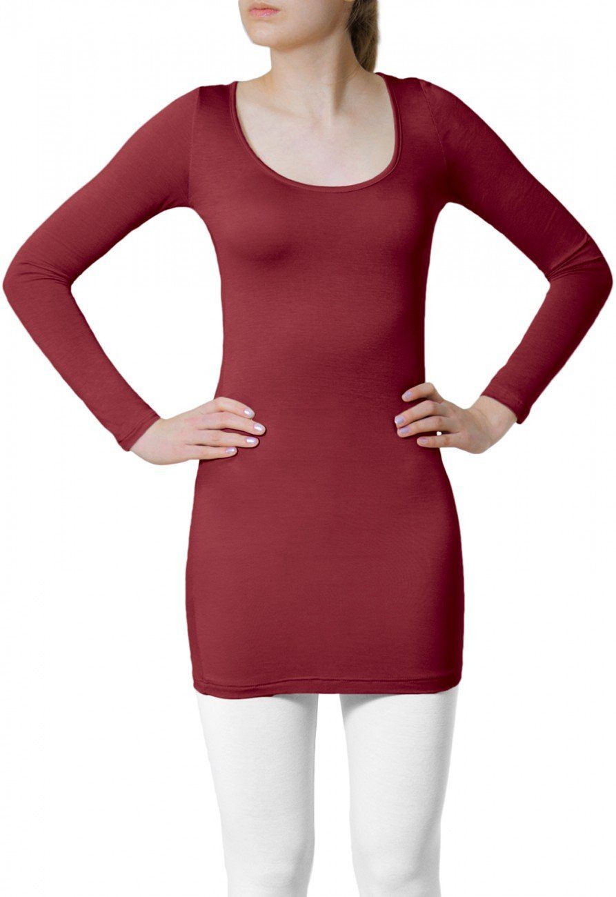 Caspar Langarmshirt MUSE SRT012 langes Damen günstig online kaufen