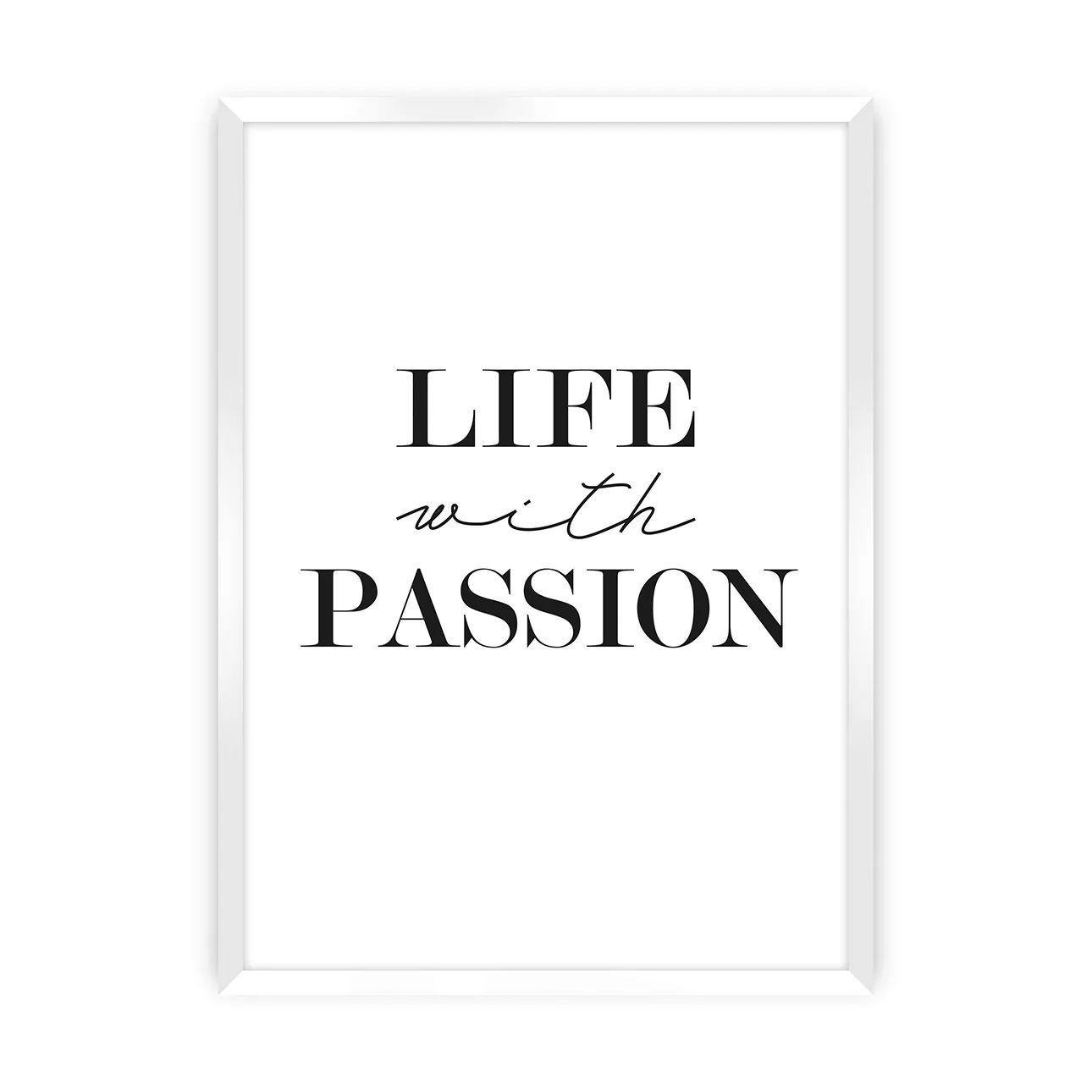 Poster Passion Black, 21 x 30 cm , Rahmen wählen: weiss günstig online kaufen