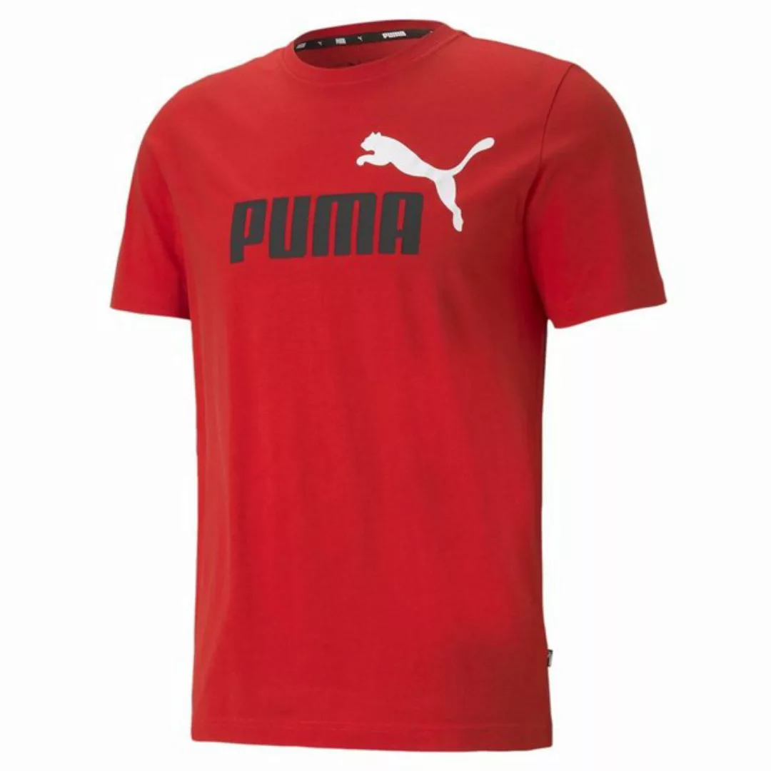 Puma Essential+ Logo Kurzarm T-shirt S High Risk Red günstig online kaufen