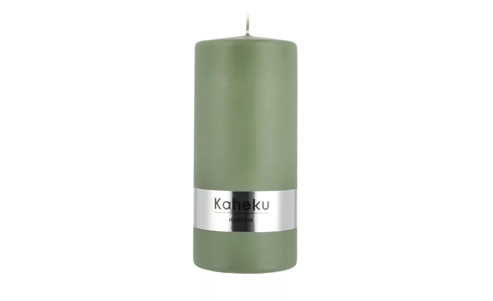 Zylinderkerze Powder - grün - 15 cm - Dekoration > Kerzen & Lichter - Möbel günstig online kaufen