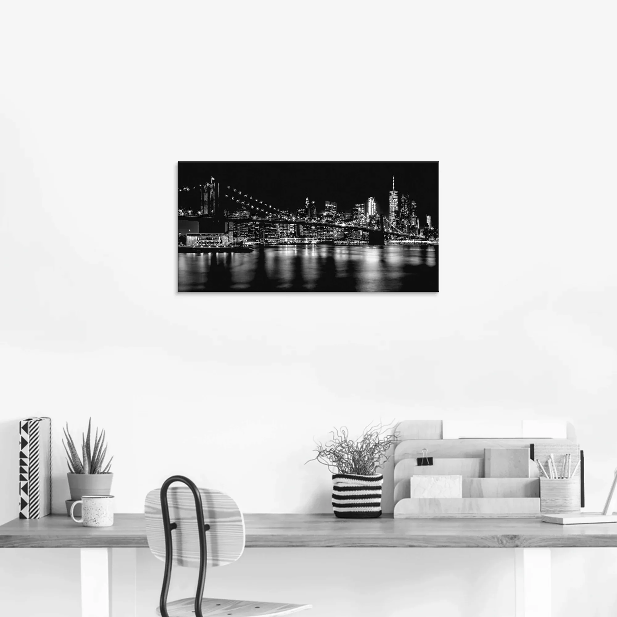 Artland Glasbild "Manhattan Skyline & Brroklyn Bridge I", Amerika, (1 St.) günstig online kaufen