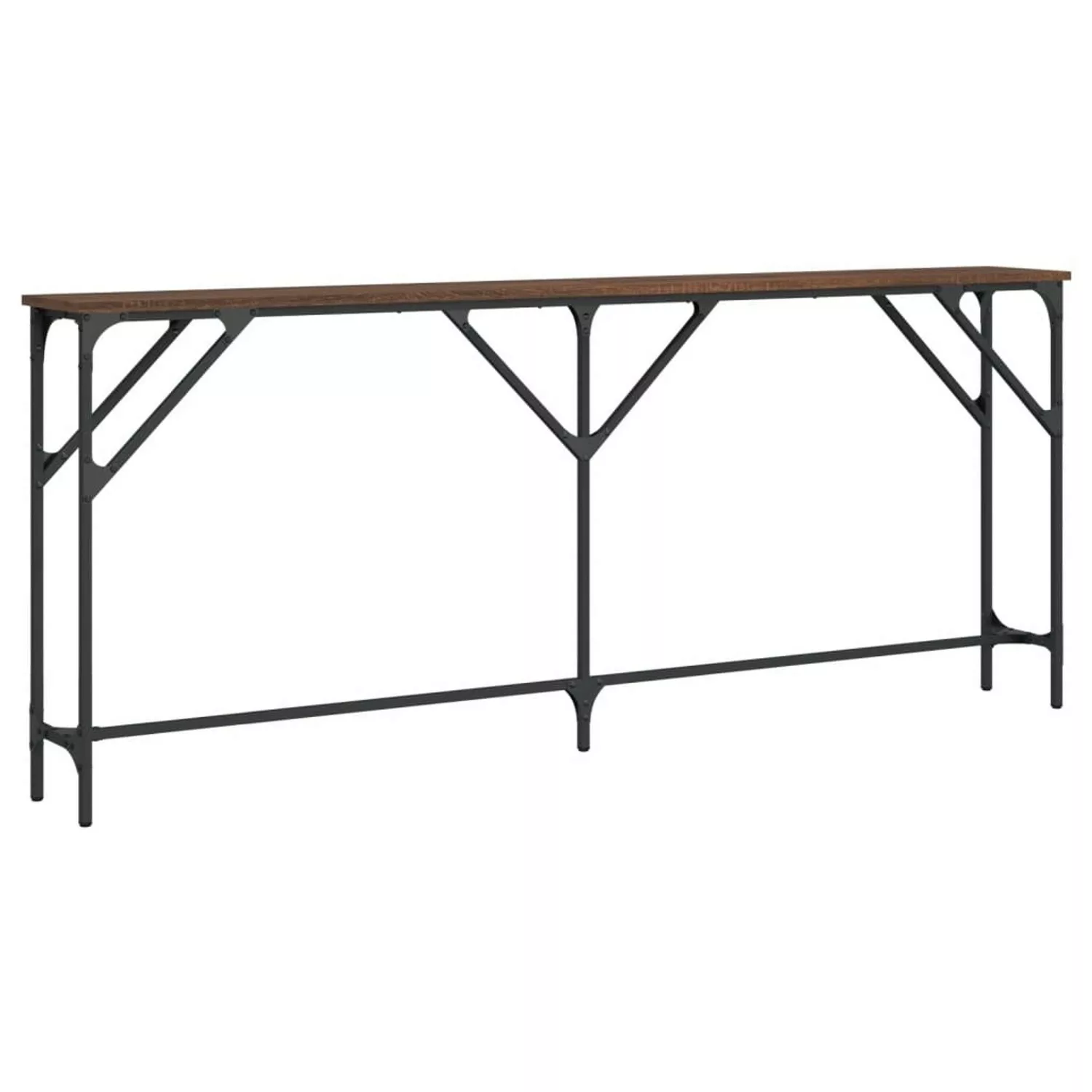 vidaXL Konsolentisch Braun Eichen-Optik 180x23x75 cm Holzwerkstoff günstig online kaufen