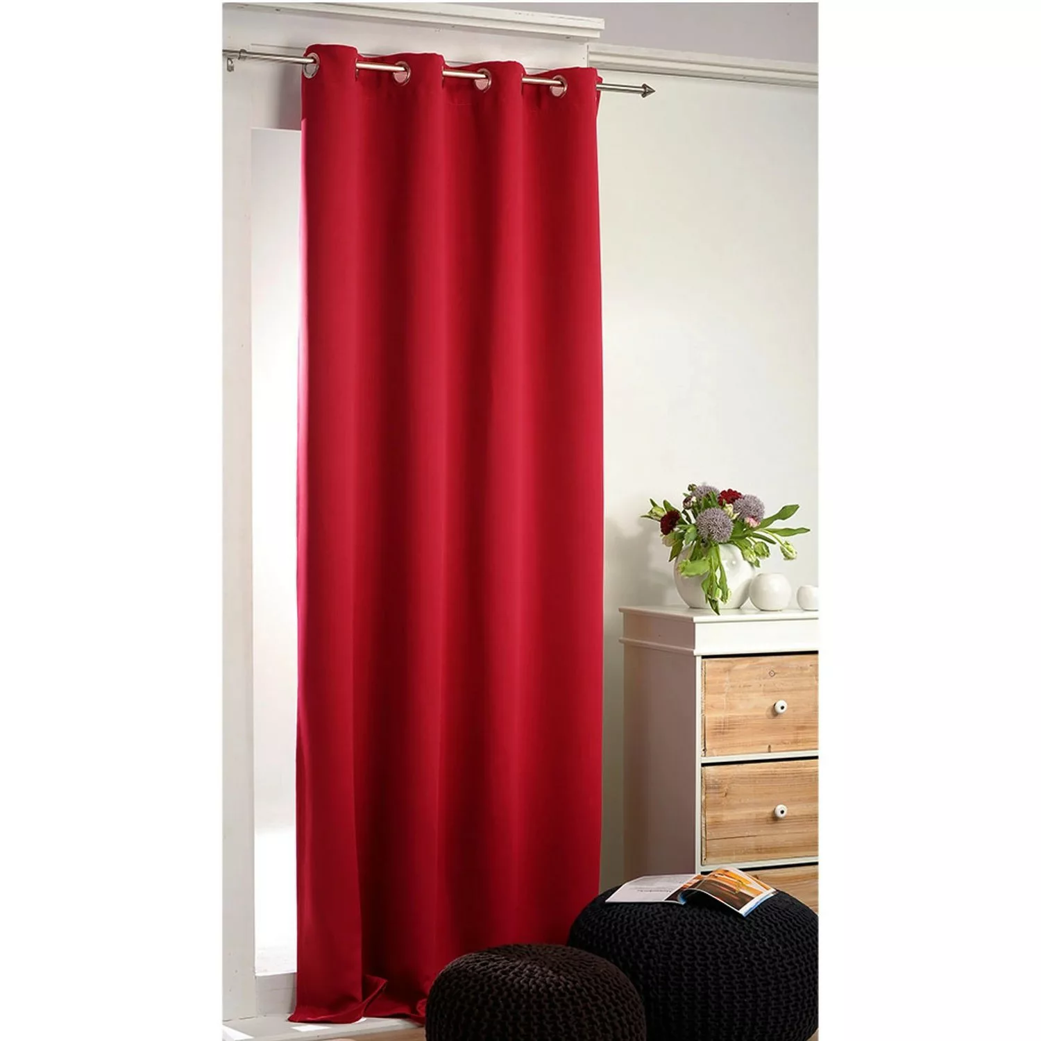 Bestlivings Verdunkelungsgardine mit Ösen Rot 270 cm x 245 cm günstig online kaufen