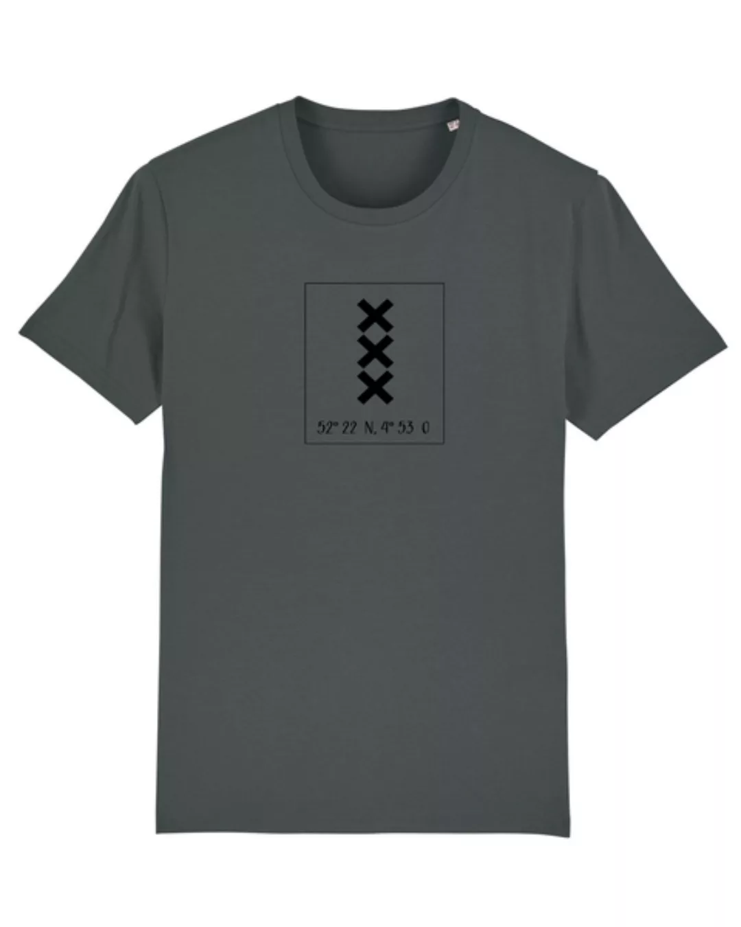 Bio Herren City T-shirt "Amsterdam - Coordinates" günstig online kaufen