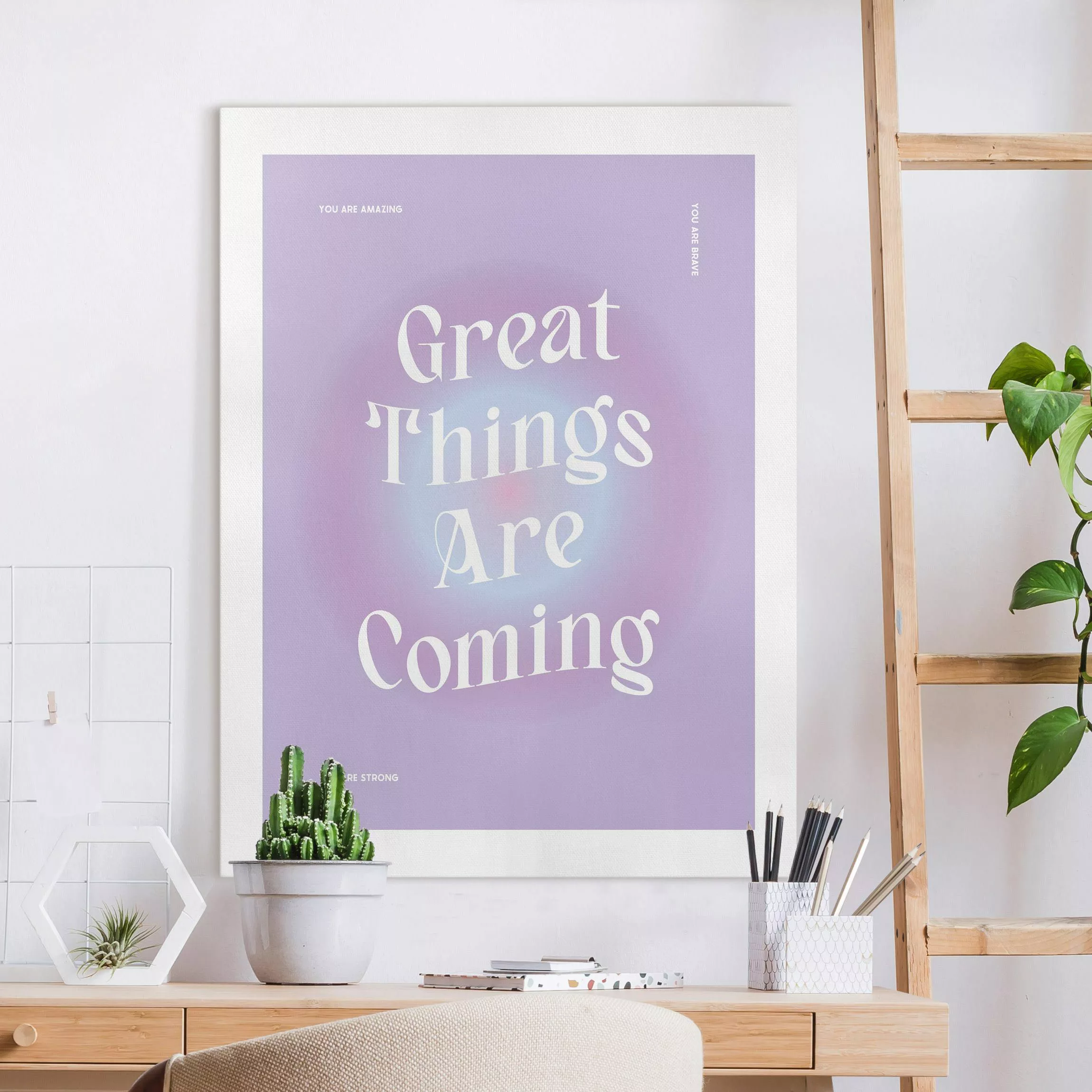 Leinwandbild Great things are coming günstig online kaufen