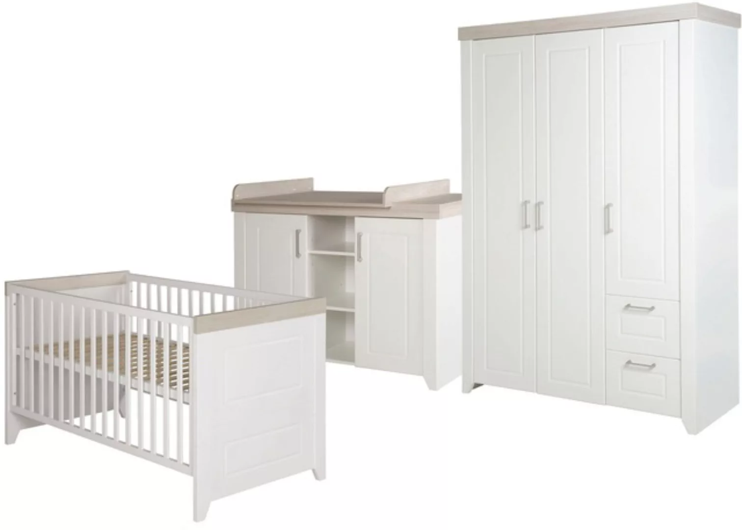 roba® Babyzimmer-Komplettset »Felicia«, (Set, 3 St., Kinderbett, Wickelkomm günstig online kaufen