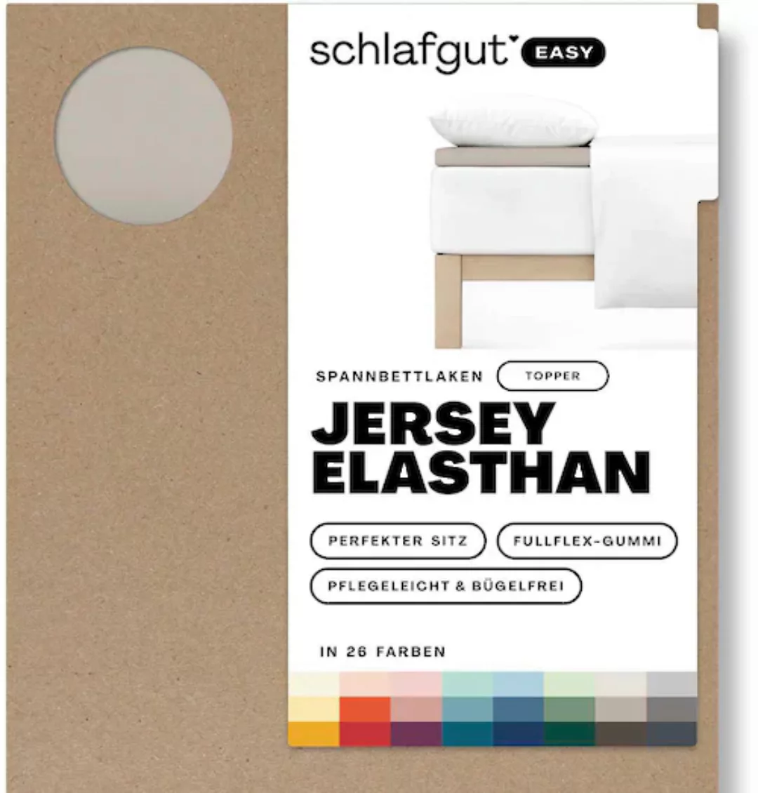 Schlafgut Spannbettlaken »EASY Jersey Elasthan Topper«, MADE IN GREEN by OE günstig online kaufen