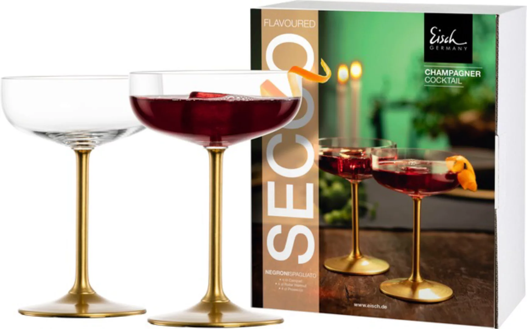 Eisch Cocktailglas »SECCO FLAVOURED«, (Set, 2 tlg., 2 Gläser im Geschenkkar günstig online kaufen