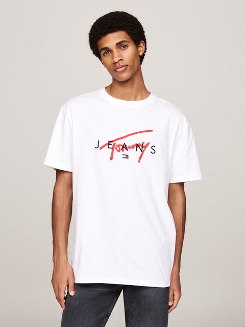 Tommy Jeans T-Shirt TJM REG SIGNATURE TWIST TEE EXT großes Signatur-Logo au günstig online kaufen