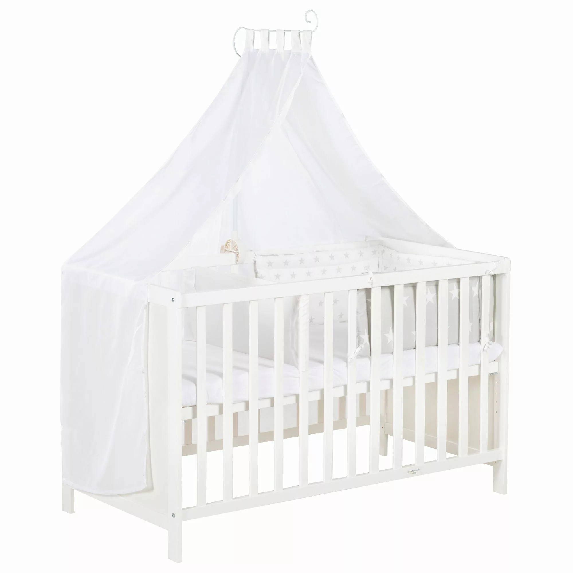 roba® Beistellbett Sterne grau, wandelbares Beistellbett günstig online kaufen